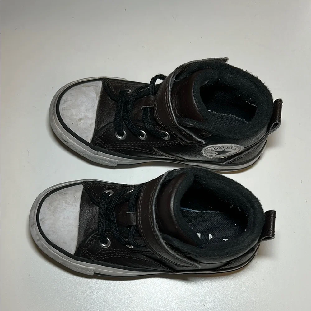 Converse Infant 9 High Lifestyle Dark Brown Black Leather A05460C